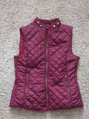 Zenana Outfitters Deep Burgundy Sherpa Vest